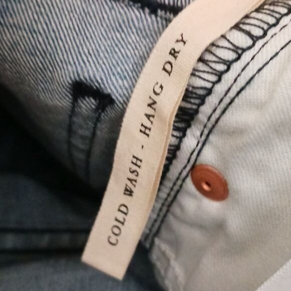 NEW Comune London Mid Twig Blue Jeans in Medium Wash Factory Distressed Size 28 - Picture 12 of 13